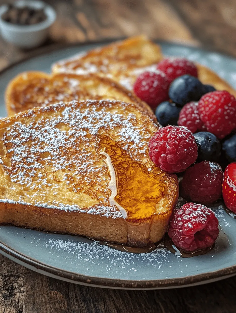 To create the perfect French toast, it’s essential to understand the role that each ingredient plays in the overall flavor and texture of the dish. Let’s dive into the key components that make up this delightful breakfast staple.