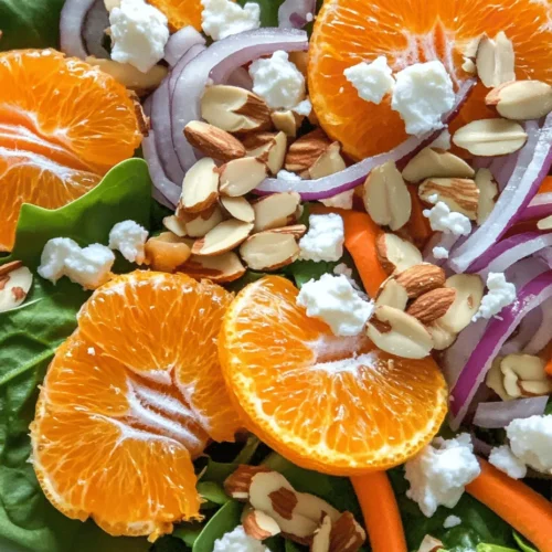 Imagine a salad that captures the essence of a summer treat, evoking memories of lazy days spent enjoying a sweet, creamy dreamsicle. The Orange Dreamsicle Salad is exactly that—a delightful blend of flavors and textures that not only tantalizes your taste buds but also brings a burst of color to your table. This salad is a vibrant mix of fresh ingredients, combining the sweetness of oranges with the crunch of mixed greens and the creaminess of feta cheese. It’s a refreshing dish that is perfect for warm weather gatherings, picnics, or a healthy everyday meal.