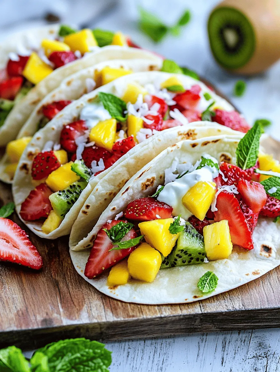 In today’s culinary world, creativity knows no bounds, especially when it comes to taco recipes. Enter Fruity Fiesta Tacos, a vibrant and delicious twist on traditional tacos that celebrates fresh fruit and creamy yogurt. These delightful tacos are not just a feast for the eyes; they are also a celebration of flavors that can be enjoyed at any time of the day. Perfect as a light meal, a fun appetizer for parties, or even a healthy dessert option, Fruity Fiesta Tacos are quick to prepare and bursting with flavor.