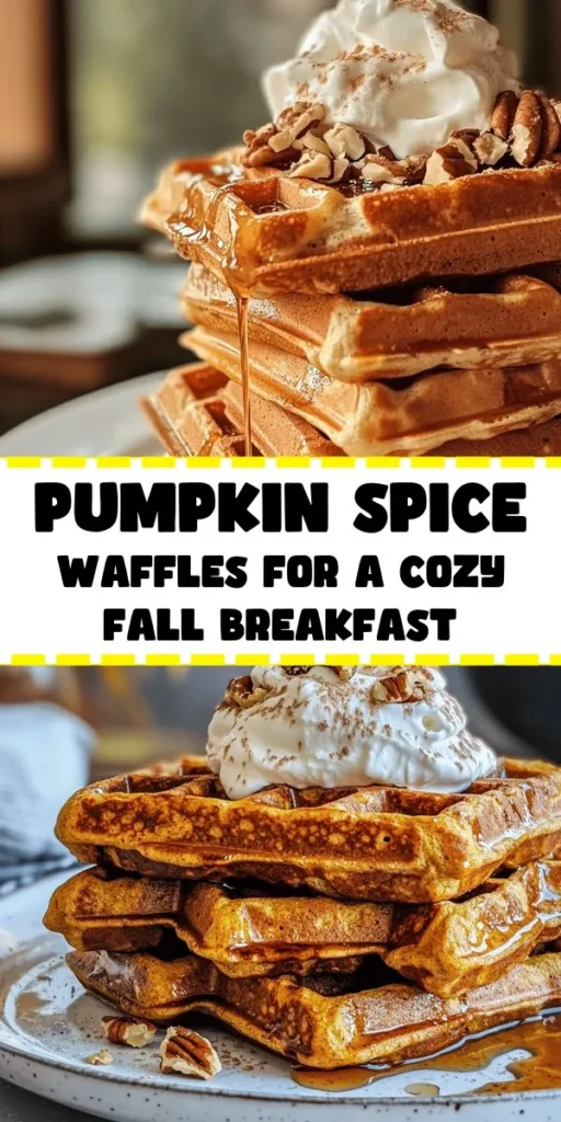 Indulge in the cozy flavors of fall with these delicious Pumpkin Spice Waffles! Made with a perfect blend of all-purpose and whole wheat flour, pumpkin puree, and warm spices like cinnamon and nutmeg, these waffles are a delightful treat for breakfast or brunch. Easy to whip up in just 30 minutes, they can be customized with your favorite mix-ins like nuts or chocolate chips. Top them with maple syrup or whipped cream for an extra touch of sweetness!