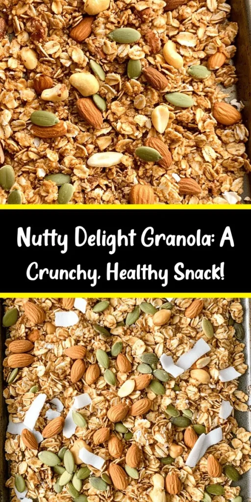 Create your own crunchy, flavorful festival with this Crispy Nutty Delight Granola! Packed with rolled oats, mixed nuts, and seeds, it's an energizing snack any time of day. Sweetened with honey or maple syrup and enhanced by coconut flakes and cinnamon, this granola is as delicious as it is nutritious. Perfect over yogurt, milk, or enjoyed on its own. Follow these simple steps to bake up a batch in just 35 minutes! Your taste buds will thank you!