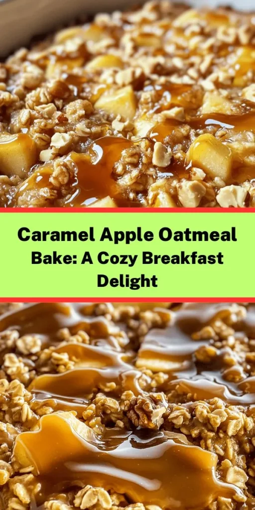 Indulge in the comforting goodness of Caramel Apple Oatmeal Bake! This easy recipe combines rolled oats, tender apples, and a hint of spice, all drizzled in rich caramel sauce. Perfect for breakfast or a cozy dessert, enjoy the delicious blend of flavors and wholesome ingredients. With just 15 minutes of prep and 35-40 minutes in the oven, you’ll create a warm, inviting dish that your family will love. Grab your ingredients and let the baking begin!
