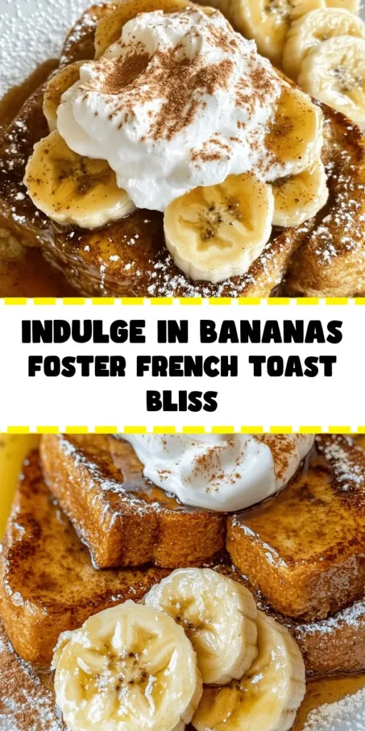 Indulge in a delicious twist on breakfast with this Bananas Foster French Toast featuring homemade banana bread! Made with ripe bananas, a touch of cinnamon, and optional rum, it’s perfect for a cozy morning. This recipe guides you through baking the banana bread from scratch and creating a caramelized bananas Foster topping that’s simply irresistible. Top with whipped cream or vanilla ice cream for an extra special treat. It's a delightful way to start your day!