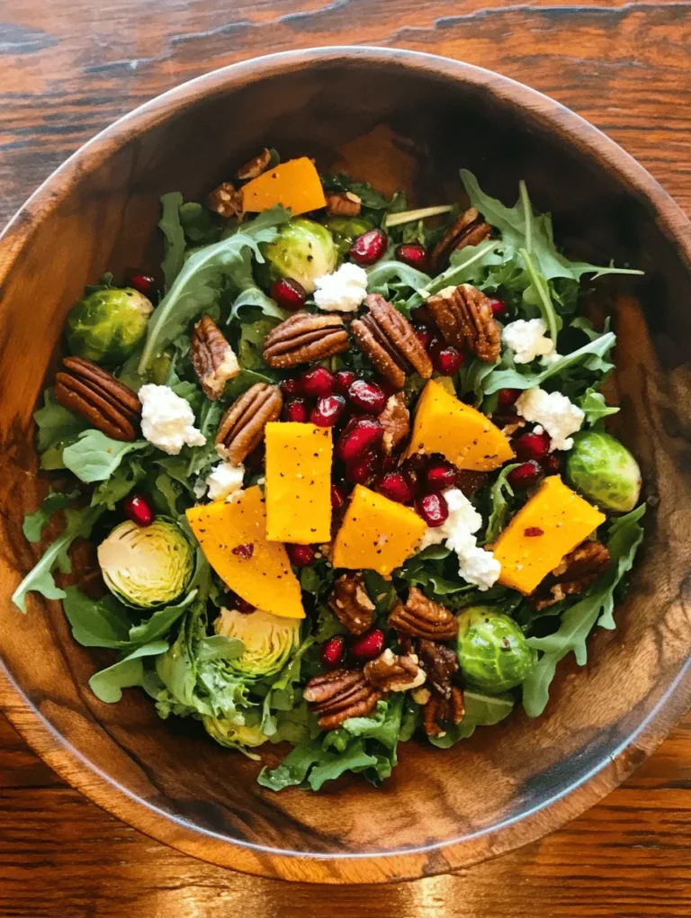 The foundation of any great salad begins with the greens, and for our Fall Harvest Salad, we’re using a mix of arugula, spinach, and kale. These leafy vegetables not only add a vibrant color to the dish but also contribute a wealth of nutrients.