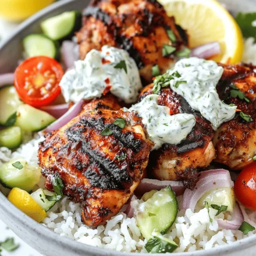 Chicken Tzatziki Rice Bowls are a vibrant and satisfying dish rooted in Mediterranean cuisine, showcasing a delightful combination of flavors and textures. This dish is not only a feast for the eyes but also a nourishing meal that brings together succulent chicken, aromatic jasmine rice, and the refreshing zing of tzatziki sauce. Perfect for both lunch and dinner, Chicken Tzatziki Rice Bowls offer a balanced meal that includes protein, healthy fats, and carbohydrates, making them an ideal choice for health-conscious eaters and busy individuals alike.