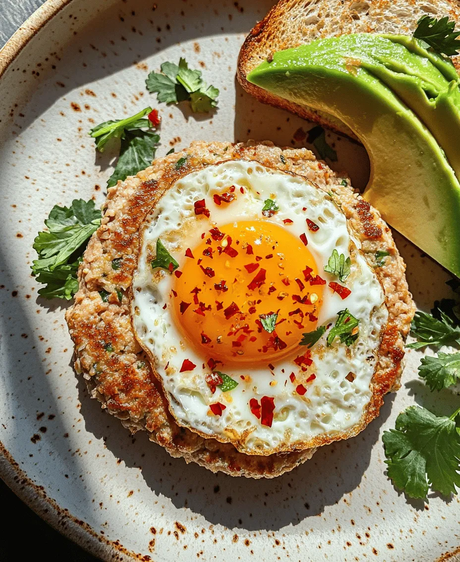 Start your day off right with a nutritious and satisfying breakfast featuring Savory Turkey Breakfast Patties topped with Creamy Avocado and Egg. This delightful meal is not only delicious but also packed with protein and healthy fats, making it a perfect choice for anyone looking to fuel their morning. Incorporating lean protein from ground turkey, the rich creaminess of avocado, and the hearty goodness of eggs, this breakfast is a wholesome way to kickstart your day.