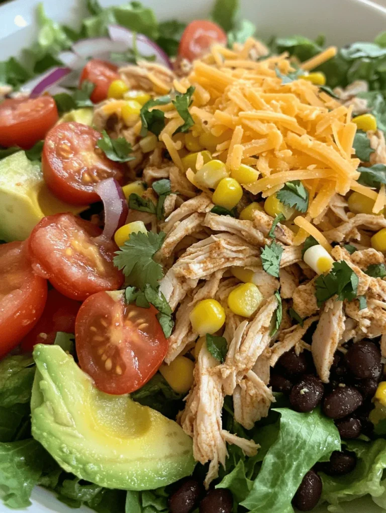 At the heart of any great recipe lies its ingredients, and the Zesty Shredded Chicken Taco Salad is no exception. Each component not only plays a crucial role in flavor but also contributes to the overall nutritional profile of the dish. Below, we delve into the key ingredients that make this salad both delicious and nutritious.