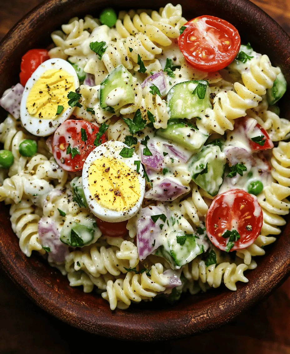 Pasta salads have long been a favorite among home cooks and food enthusiasts alike, celebrated for their versatility and ease of preparation. Whether you’re looking for a side dish to accompany grilled meats at a summer barbecue or a refreshing main course for a picnic in the park, pasta salads can fit the bill perfectly. One standout option that is both satisfying and nourishing is the Creamy Pasta Salad with Hard-Boiled Eggs. This dish combines the hearty goodness of pasta with the protein-packed benefits of eggs, making it a delightful choice for summer gatherings, family picnics, or even quick weeknight dinners.