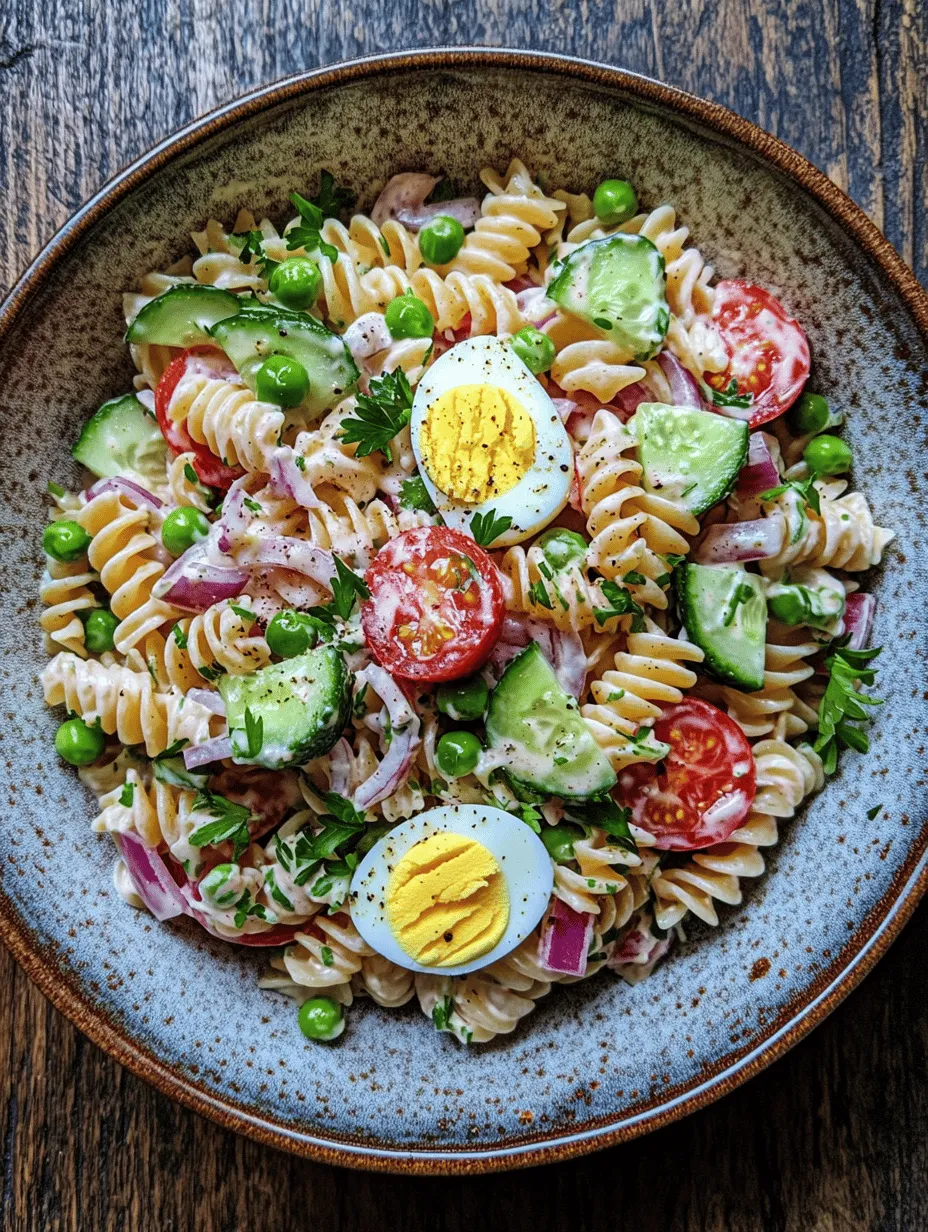 Pasta salads have long been a favorite among home cooks and food enthusiasts alike, celebrated for their versatility and ease of preparation. Whether you’re looking for a side dish to accompany grilled meats at a summer barbecue or a refreshing main course for a picnic in the park, pasta salads can fit the bill perfectly. One standout option that is both satisfying and nourishing is the Creamy Pasta Salad with Hard-Boiled Eggs. This dish combines the hearty goodness of pasta with the protein-packed benefits of eggs, making it a delightful choice for summer gatherings, family picnics, or even quick weeknight dinners.