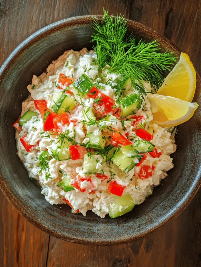 Each ingredient in the Crab Cottage Cheese Bowl brings its own set of health benefits, contributing to its status as a nutritious choice. The high protein content of both crab meat and cottage cheese supports muscle growth and repair, while the fresh vegetables add essential vitamins and minerals. Additionally, this dish is low in carbohydrates, making it suitable for various dietary preferences, including low-carb and high-protein diets.