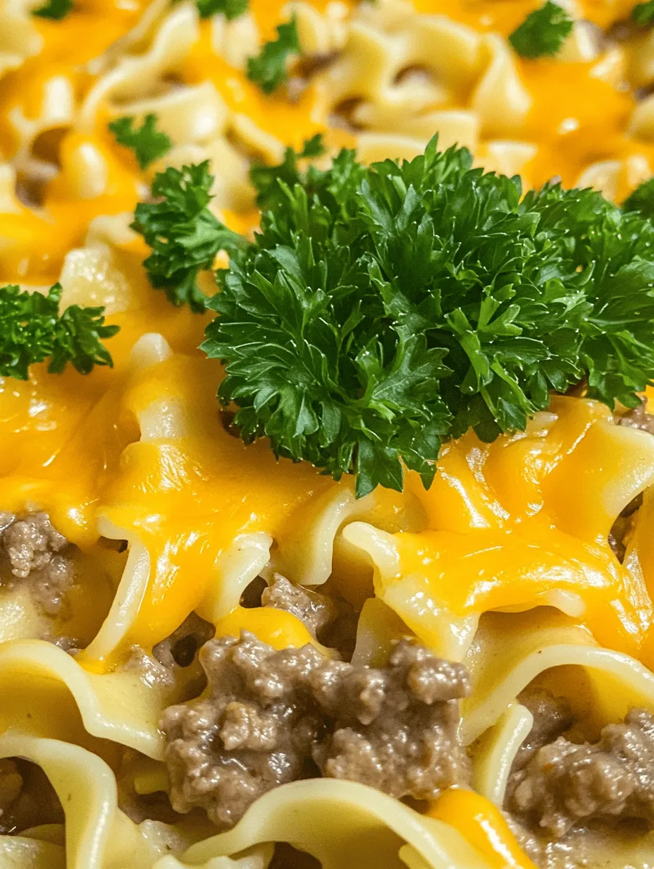 In the realm of comfort food, Easy Crockpot Cheesy Beef and Noodles stands out as a quintessential dish that combines rich flavors and simplicity. This recipe is perfect for busy weeknights or lazy weekends, delivering a hearty meal that is both satisfying and easy to prepare. Imagine coming home after a long day to the aromatic scent of a delicious, home-cooked meal waiting for you. Utilizing a crockpot allows for a hands-off cooking process, making it an ideal choice for those who want to enjoy a delicious meal without spending hours in the kitchen.