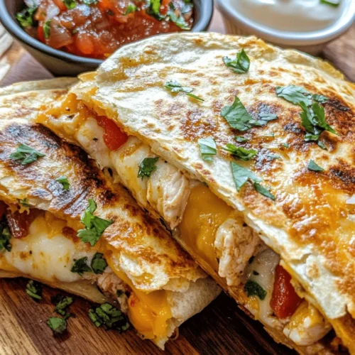 The crispy cheesy chicken quesadilla is not just a meal; it’s an experience that brings people together. This dish stands out for its perfect blend of flavors and textures, making it a universal favorite among food lovers. Whether you’re looking for a quick weeknight dinner, a crowd-pleasing appetizer for your next gathering, or a satisfying snack to enjoy while binge-watching your favorite show, this quesadilla checks all the boxes. With its golden, crispy exterior and gooey cheesy filling, each bite is a celebration of savory goodness.