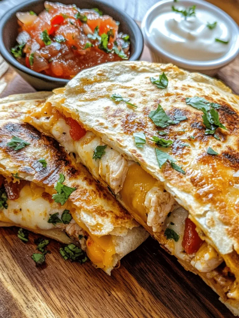The crispy cheesy chicken quesadilla is not just a meal; it’s an experience that brings people together. This dish stands out for its perfect blend of flavors and textures, making it a universal favorite among food lovers. Whether you’re looking for a quick weeknight dinner, a crowd-pleasing appetizer for your next gathering, or a satisfying snack to enjoy while binge-watching your favorite show, this quesadilla checks all the boxes. With its golden, crispy exterior and gooey cheesy filling, each bite is a celebration of savory goodness.