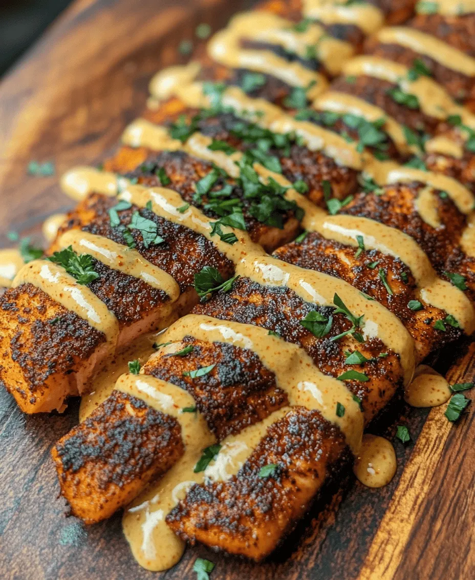 If you're looking to elevate your dining experience with a dish that is not only delicious but also easy to prepare, Blackened Salmon with Creamy Dijon Sauce should be at the top of your list. This exquisite recipe combines the robust flavors of blackened seasoning with the rich, creamy tang of Dijon sauce, creating a culinary masterpiece that will impress your guests and satisfy your taste buds. The smoky, spicy crust on the salmon brings a delightful crunch, while the creamy sauce adds a luxurious touch that perfectly complements the fish.
