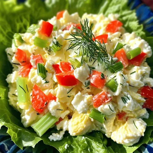 Cottage cheese egg salad is a delightful and nutritious dish that combines the creamy texture of cottage cheese with the hearty richness of eggs. It’s an ideal meal for those seeking a healthy yet satisfying option that can be enjoyed any time of the day—whether for breakfast, lunch, or as a light dinner. This recipe not only boasts impressive nutritional benefits but also showcases a versatility that allows for a variety of flavor combinations and ingredient substitutions.
