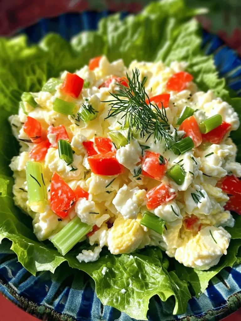 Cottage cheese egg salad is a delightful and nutritious dish that combines the creamy texture of cottage cheese with the hearty richness of eggs. It’s an ideal meal for those seeking a healthy yet satisfying option that can be enjoyed any time of the day—whether for breakfast, lunch, or as a light dinner. This recipe not only boasts impressive nutritional benefits but also showcases a versatility that allows for a variety of flavor combinations and ingredient substitutions.