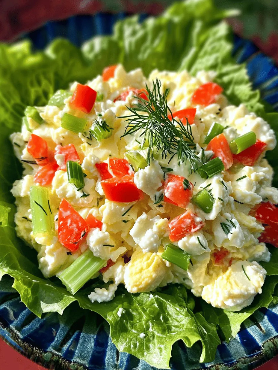 Cottage cheese egg salad is a delightful and nutritious dish that combines the creamy texture of cottage cheese with the hearty richness of eggs. It’s an ideal meal for those seeking a healthy yet satisfying option that can be enjoyed any time of the day—whether for breakfast, lunch, or as a light dinner. This recipe not only boasts impressive nutritional benefits but also showcases a versatility that allows for a variety of flavor combinations and ingredient substitutions.