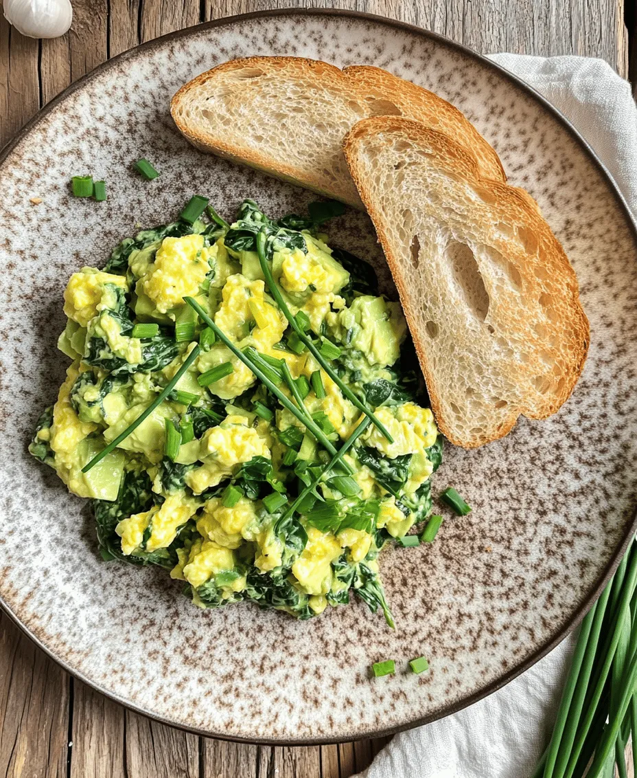 In the fast-paced world we live in, finding a breakfast or brunch option that is both quick to prepare and brimming with nutrition can often feel like a challenge. Enter the Creamy Spinach & Avocado Scramble—a delightful dish that not only tantalizes your taste buds but also nourishes your body. This recipe combines the rich, creamy texture of avocado with the vibrant, earthy flavor of fresh spinach, creating a scrumptious meal that is perfect for busy mornings or leisurely weekend brunches.