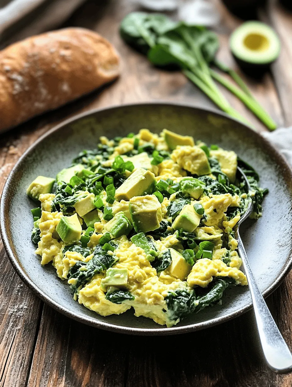 In the fast-paced world we live in, finding a breakfast or brunch option that is both quick to prepare and brimming with nutrition can often feel like a challenge. Enter the Creamy Spinach & Avocado Scramble—a delightful dish that not only tantalizes your taste buds but also nourishes your body. This recipe combines the rich, creamy texture of avocado with the vibrant, earthy flavor of fresh spinach, creating a scrumptious meal that is perfect for busy mornings or leisurely weekend brunches.