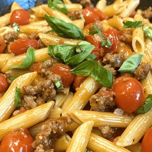 In the hustle and bustle of everyday life, finding the time to prepare a delicious and satisfying meal can often feel like a daunting task. Enter the Sticky Honey Garlic Sausage Pasta Skillet – a tantalizing one-pan dish that brings together an array of flavors and textures, perfect for those busy weeknights when you need to get dinner on the table quickly. This recipe combines the sweet, savory, and slightly spicy notes that come from tender Italian sausage, sticky honey, and aromatic garlic, creating a delightful meal that’s sure to please the entire family.