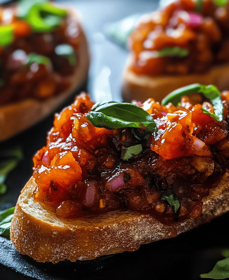 Tomato Jam Bruschetta is a delightful fusion of sweet and savory flavors that elevates this classic Italian appetizer into a culinary masterpiece. This innovative recipe brings together the cherished simplicity of bruschetta with a rich homemade tomato jam, capturing the essence of summer produce in every bite. Perfect for various occasions—from casual picnics to sophisticated dinner parties—this dish is sure to impress your guests and tantalize your taste buds.