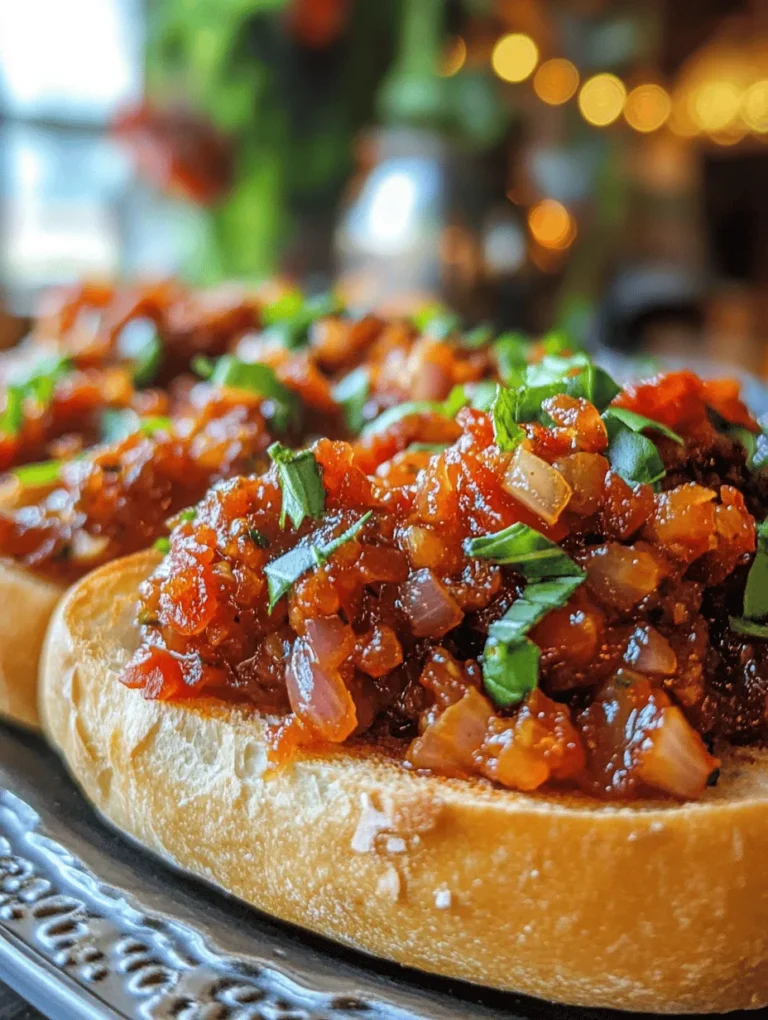 Tomato Jam Bruschetta is a delightful fusion of sweet and savory flavors that elevates this classic Italian appetizer into a culinary masterpiece. This innovative recipe brings together the cherished simplicity of bruschetta with a rich homemade tomato jam, capturing the essence of summer produce in every bite. Perfect for various occasions—from casual picnics to sophisticated dinner parties—this dish is sure to impress your guests and tantalize your taste buds.