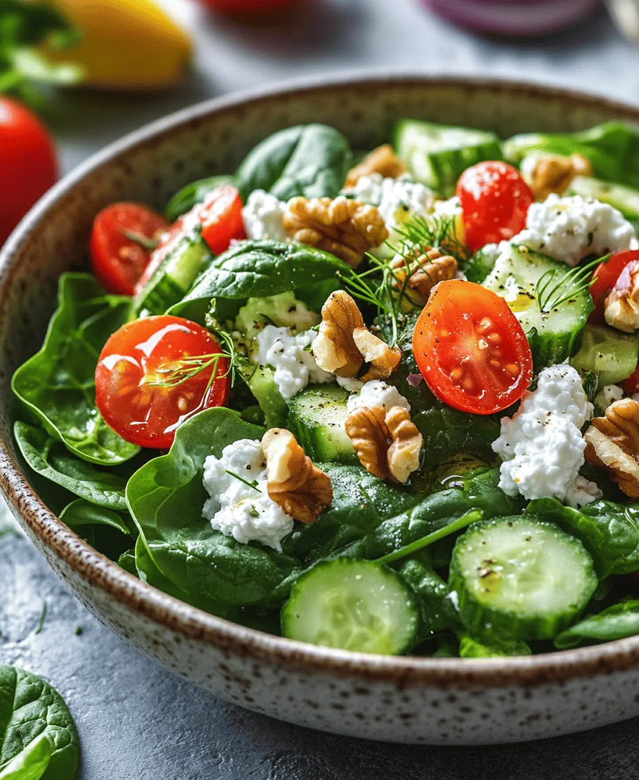 The foundation of our creamy spinach delight salad is, of course, the fresh baby spinach. This leafy green is not only versatile but also incredibly nutritious.