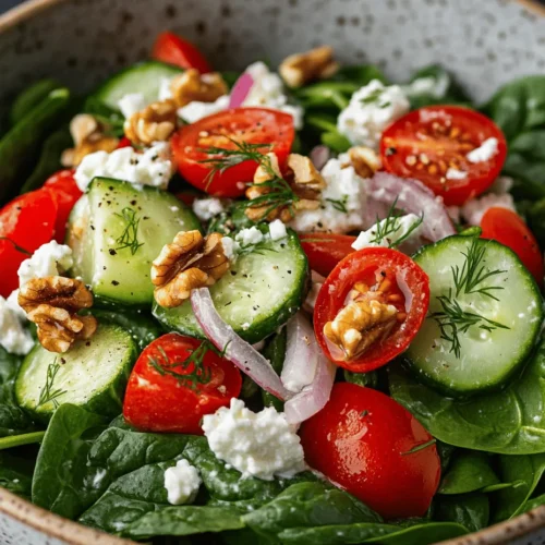 The foundation of our creamy spinach delight salad is, of course, the fresh baby spinach. This leafy green is not only versatile but also incredibly nutritious.