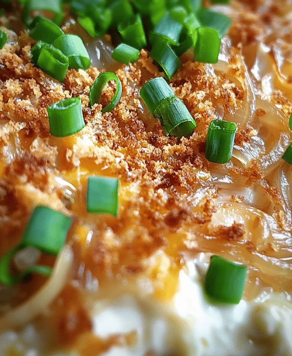 If you’re looking for a dish that embodies comfort, warmth, and incredible flavor, look no further than the Sizzling Savory Onion Delight. This delectable recipe is not just a side dish; it’s a celebration of caramelized onions, creamy textures, and cheesy goodness that makes it a perfect choice for gatherings and parties. Whether you’re hosting a casual get-together or a more formal dinner, this dish is sure to please the palate of both seasoned cooks and culinary novices alike.