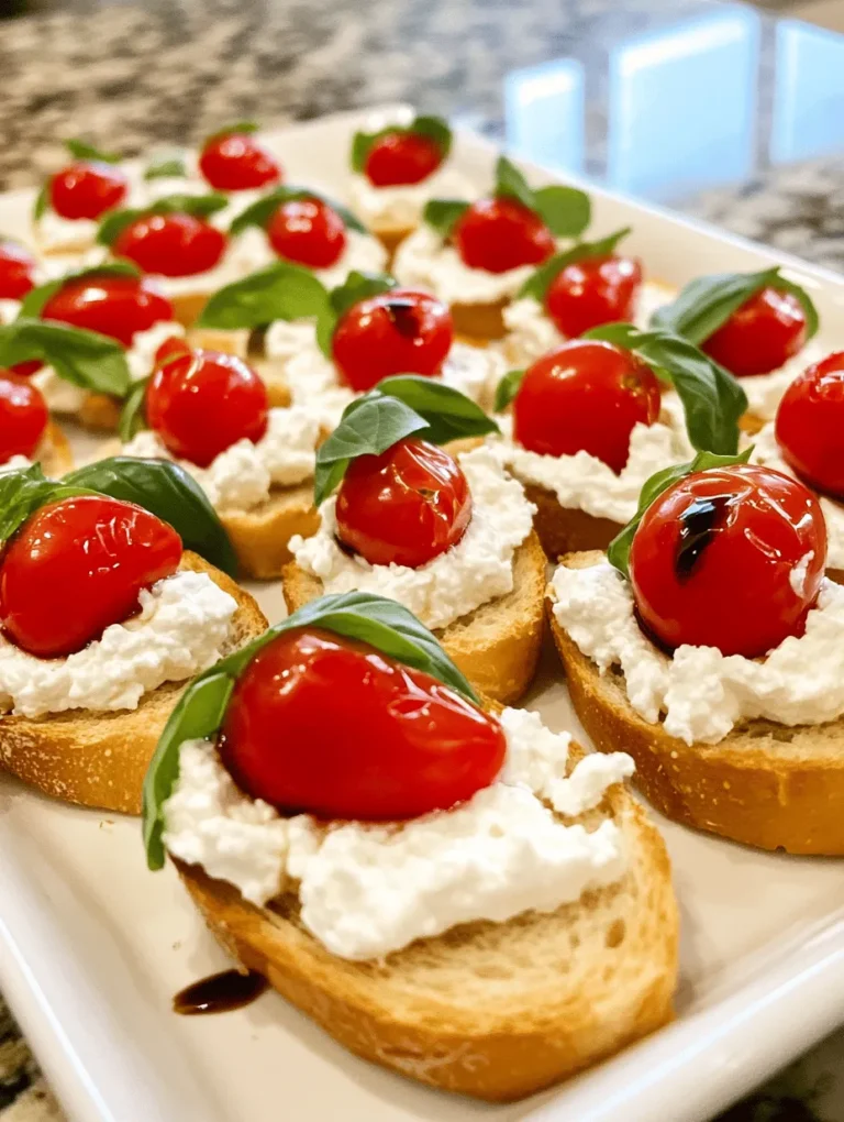 Whipped Feta Bruschetta is a delightful twist on the classic Italian appetizer that has taken social gatherings and cozy nights in by storm. This dish combines the creamy richness of whipped feta cheese with the vibrant freshness of cherry tomatoes and aromatic basil, creating an exquisite flavor profile that is both comforting and sophisticated. Perfect for parties, family get-togethers, or even as a light snack, this bruschetta offers an easy yet impressive way to elevate any dining experience. Not only is it visually appealing, with its vibrant colors and textures, but each bite delivers a satisfying crunch from the baguette, complemented by the smooth and tangy feta spread. Whether you are serving it at a festive gathering or enjoying a quiet evening at home, Whipped Feta Bruschetta is sure to delight your taste buds and impress your guests.
