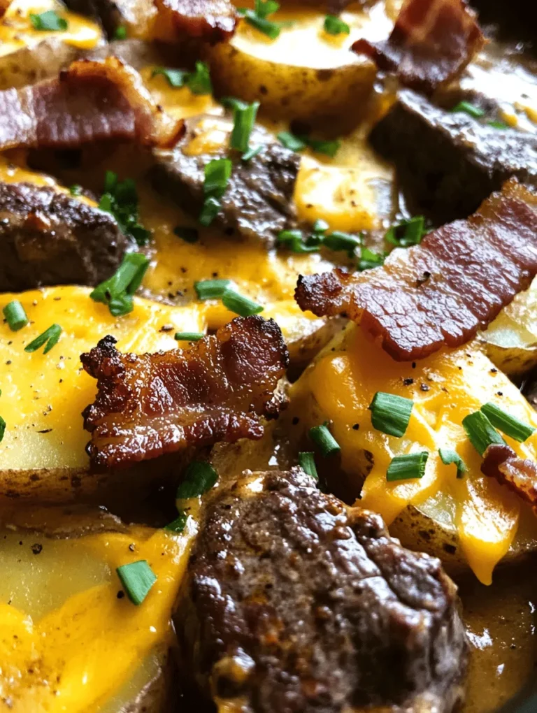 In the world of home-cooked meals, few dishes resonate with the warmth and satisfaction of a loaded steak and potato bake. This Crockpot Loaded Steak and Potato Bake is the epitome of comfort food, designed to cater to families, busy professionals, and anyone seeking a hearty meal at the end of a long day. Slow-cooked to perfection, this dish encapsulates the magic of a crockpot, allowing the ingredients to meld together while you go about your day. The allure of tender sirloin steak, creamy potatoes, and a blend of savory seasonings creates a delightful experience that promises not just nourishment, but a comforting hug on a plate.