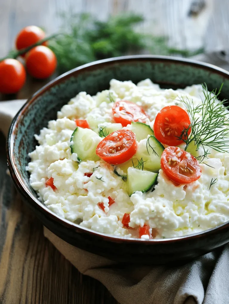 As the days grow warmer, a light and refreshing salad can become the centerpiece of any meal. Enter the Refreshing Cottage Cheese and Cucumber Salad, a vibrant dish that perfectly balances creamy texture with crisp, fresh crunch. This salad not only tantalizes the taste buds but also nourishes the body, making it an ideal choice for health-conscious eaters or anyone simply craving a delicious and easy-to-make meal.