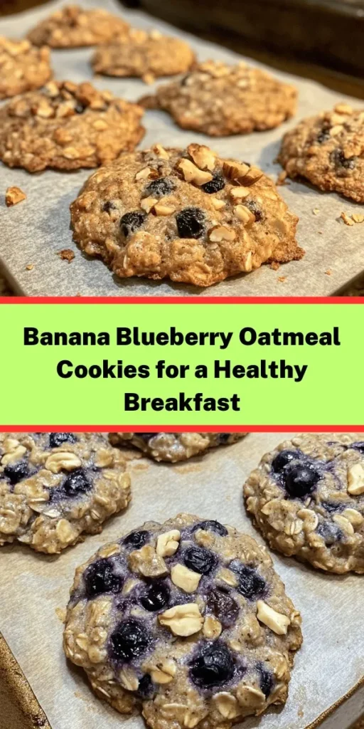 Start your day with these delicious Banana Blueberry Oatmeal Breakfast Cookies! Made with ripe bananas, rolled oats, and almond flour, they’re a healthy and satisfying treat. Sweetened with honey or maple syrup, these cookies are packed with fresh blueberries and crunchy walnuts or dark chocolate chips for a delightful twist. Perfect for breakfast or an on-the-go snack, they’re quick to prepare and bake in just 15 minutes. Enjoy a guilt-free indulgence!