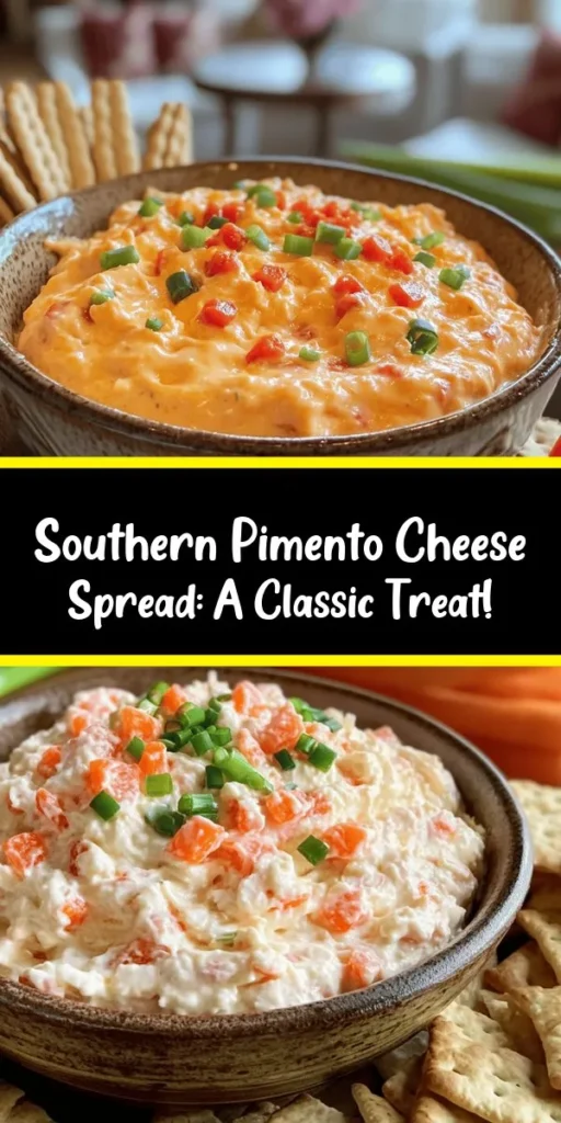 Get ready to savor the flavors of the South with this classic Old Fashioned Pimento Cheese recipe! This creamy and savory spread combines sharp cheddar, cream cheese, and zesty pimentos, perfect for slathering on crackers or sandwiches. With just a few simple ingredients and easy steps, you can whip up this delicious treat in no time. Chill for an hour to enhance the flavors, and enjoy a Southern delight that’s sure to impress your guests!