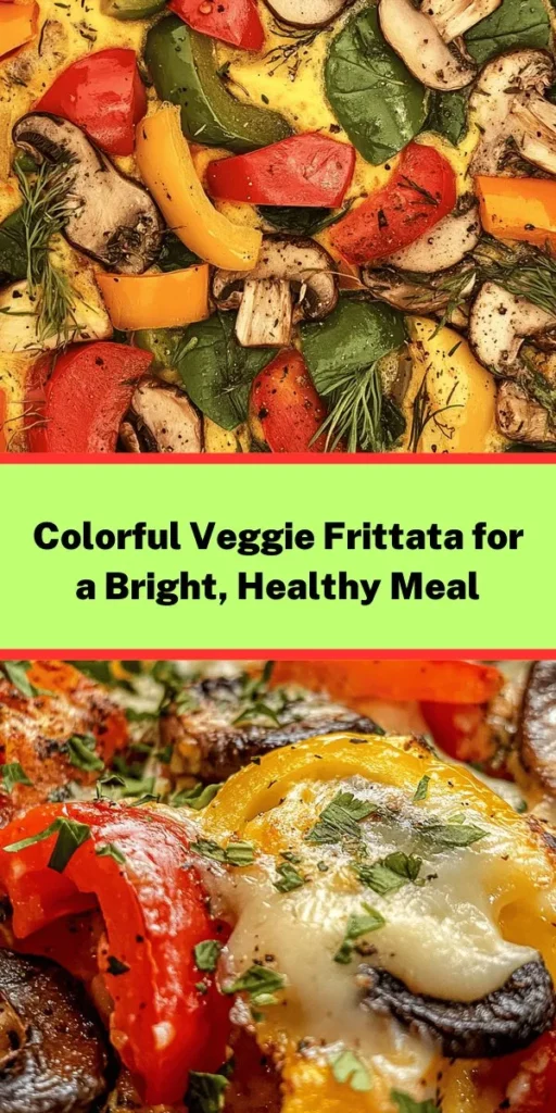 Brighten up your breakfast with this colorful veggie frittata! Packed with vibrant bell peppers, mushrooms, and fresh spinach, this dish is as nutritious as it is delicious. Whip up a simple egg mixture, sauté your favorite veggies, and let it bake to perfection. Ideal for brunch or a light dinner, this frittata will impress your family and friends. Add fresh herbs for a delightful finish! Try it today for a tasty, wholesome meal.