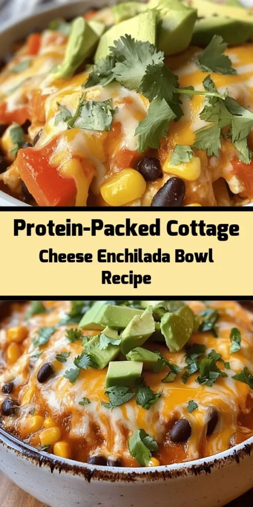 Looking for a delicious and protein-packed meal? Try this High Protein Cottage Cheese Enchilada Bowl! With creamy cottage cheese, vibrant veggies, and zesty enchilada sauce, this dish is both satisfying and nutritious. Perfectly baked to golden perfection and topped with fresh avocado and cilantro, it’s a great option for lunch or dinner. Easy to make and packed with flavor, it’s a meal the whole family will love!