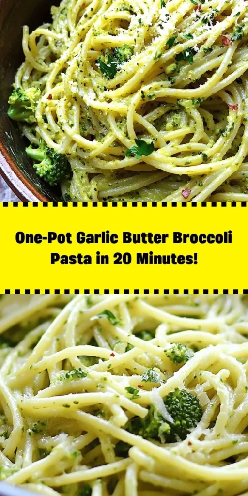 Savor the flavors of this Easy One-Pot Garlic Butter Broccoli Pasta! In just 20 minutes, you can whip up a delicious meal featuring tender broccoli and perfectly cooked pasta coated in garlic butter goodness. With the zest and juice of lemon for freshness and a sprinkle of Parmesan for richness, this recipe is both simple and satisfying. Perfect for busy weeknights, it's a delightful way to enjoy a veggie-packed dish. Give it a try!