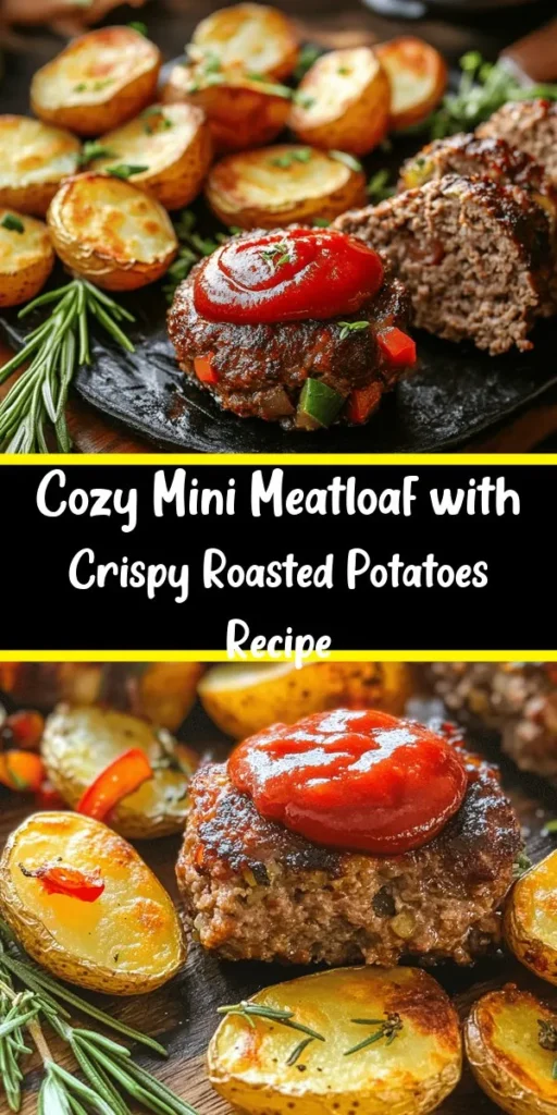 Warm up your dinner table with these cozy Mini Meatloaves paired with crispy roasted potatoes! This simple yet delicious recipe combines ground beef (or turkey) with breadcrumbs, fresh veggies, and a touch of ketchup for a flavorful twist. Toss baby potatoes in olive oil and herbs, then roast them alongside the meatloaf for a complete meal. Perfect for busy weeknights, this dish is sure to please the whole family. Enjoy a comforting meal in under an hour!
