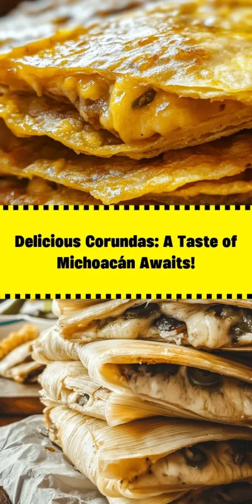 Discover the authentic taste of Michoacán with homemade Corundas! These delicious corn dough delights are filled with cheese and your choice of savory fillings like chicken or mushrooms. They’re steamed to perfection, making them a comforting and flavorful dish. Perfect for sharing with family or friends, serve them warm with salsa or crema for an unforgettable meal. Get ready to impress your loved ones with this traditional recipe!