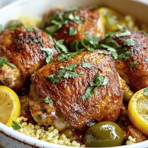 Discover the rich and aromatic flavors of Moroccan cuisine with this delightful Moroccan Chicken Tagine recipe. This dish, characterized by its tender chicken thighs simmered with a medley of spices, olives, and preserved lemons, offers a unique culinary experience that transports you straight to the vibrant streets of Morocco. The combination of savory and tangy elements creates a dish that is not only satisfying but also a feast for the senses. Whether you’re looking to impress guests at a dinner party or simply craving a comforting meal, this tagine is perfect for any occasion.