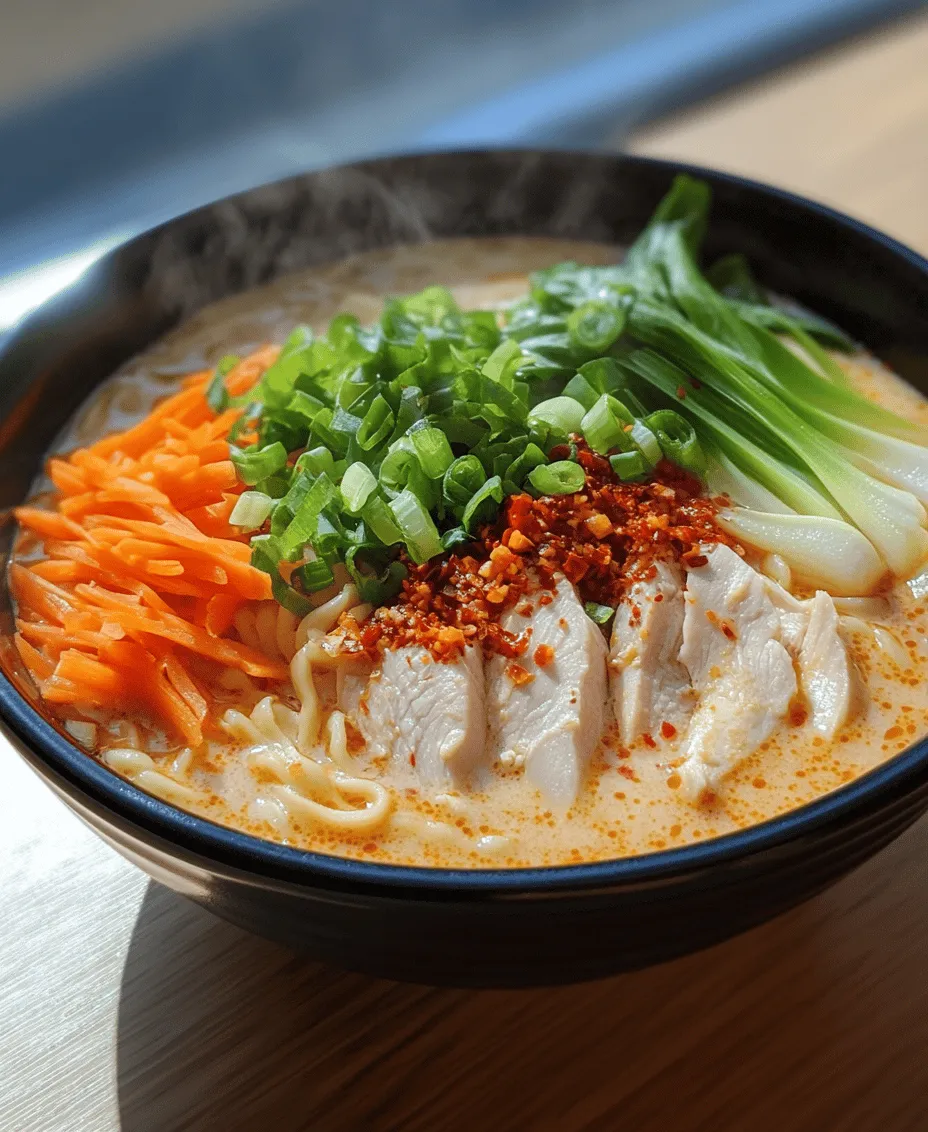Ramen has long been a beloved comfort food, embracing a world of flavors and textures that warm the soul. In this recipe, we take a classic favorite and elevate it with a fiery kick—meet the Spicy Chicken Ramen with Creamy Garlic Sauce. This dish delivers a unique blend of heartiness and zest, making it the perfect choice for a cozy night at home or a stunning centerpiece for your next dinner gathering.