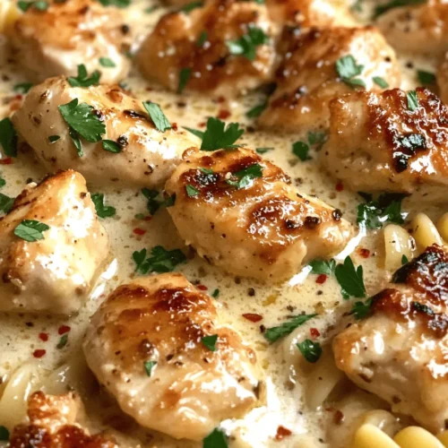 If you’re on the lookout for a dish that combines comfort, flavor, and a touch of elegance, look no further than Creamy Garlic Butter Chicken and Rotini in Parmesan Sauce. This delightful recipe perfectly balances the savory essence of garlic and butter with the rich creaminess of Parmesan, making it an absolute favorite among home cooks and food enthusiasts alike. With its luscious sauce clinging to perfectly cooked pasta and tender chicken, this dish is designed to please even the pickiest eaters.