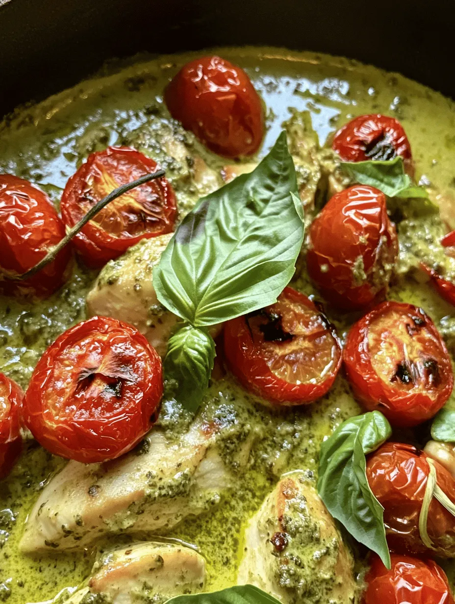 The charm of creamy sauces in cooking cannot be overstated. They bring a richness to dishes that is both comforting and indulgent. In this Creamy Pesto Chicken recipe, the creamy sauce plays a pivotal role, enhancing the dish's overall profile and making it incredibly satisfying. Pesto, a classic staple in Italian cuisine, is a perfect complement to chicken, infusing it with rich herbal flavors that are both fresh and aromatic.