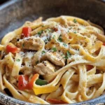 Creamy Cajun Chicken Pasta is a dish that perfectly encapsulates the heartwarming comfort of pasta combined with the spirited zing of Cajun flavors. This dish is a delightful fusion that brings together tender pieces of chicken, a rich and creamy sauce, and a symphony of spices that dance on your palate. Its vibrant flavor profile makes it an irresistible choice for both weeknight dinners and special occasions, offering a hearty meal that feels indulgent yet satisfying.