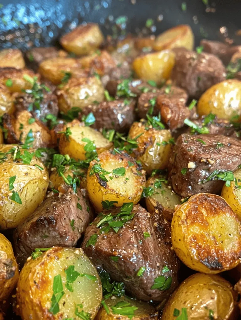 When it comes to quick, delicious meals that can satisfy even the most discerning palates, the Sizzling Garlic Butter Steak & Potatoes Skillet stands out as a top contender. This dish is not just a meal; it's an experience—combining the rich flavors of succulent steak with the comforting heartiness of tender baby potatoes, all elevated by the aromatic essence of garlic and fresh herbs. In a world where time is often scarce, this recipe shines by delivering a gourmet dining experience that can be prepared in less than an hour.