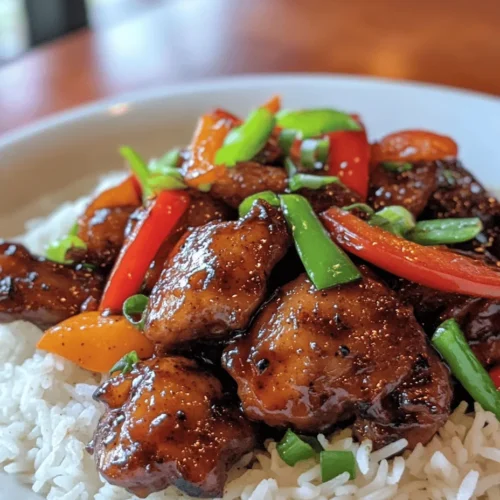 The allure of Spicy and Savory Black Pepper Chicken lies not just in its bold flavors, but also in its simplicity and adaptability. This dish has become a staple in many Asian households, cherished for its ability to deliver an unforgettable taste experience while being quick to prepare. With the sharp heat of freshly cracked black pepper harmonizing with a medley of umami-rich sauces, this recipe appeals to those who crave a satisfying meal without spending hours in the kitchen.