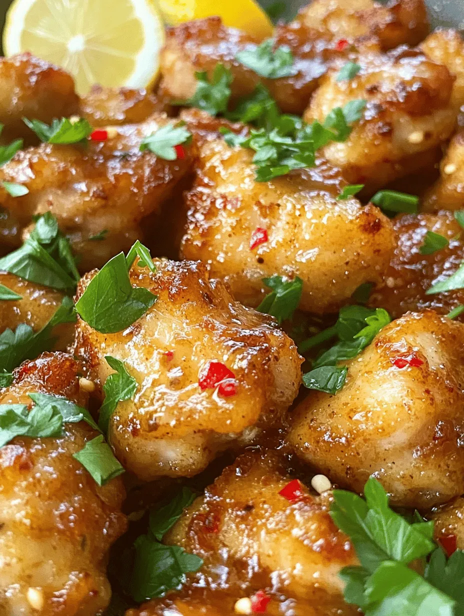 Garlic Butter Chicken Bites are the perfect blend of simplicity and flavor, making them an ideal choice for busy weeknights, family gatherings, or even elegant dinner parties. This dish showcases the tender juiciness of chicken combined with the rich, savory notes of garlic and butter, resulting in a meal that's not only satisfying but also incredibly delicious. The allure of this recipe lies not only in its taste but also in its versatility; chicken, being a universally loved protein, can be prepared in countless ways, but few match the quick and delightful experience of garlic butter chicken bites.