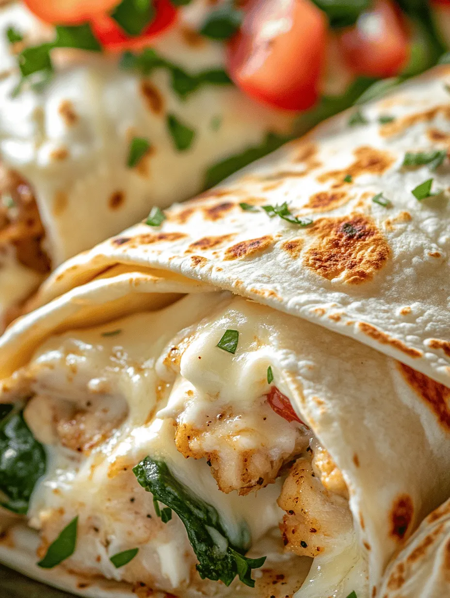 When it comes to quick and satisfying meals, few dishes can compete with the deliciousness of Cheesy Garlic Chicken Wraps. This recipe is a perfect embodiment of comfort food, combining the rich flavors of garlic, melted cheese, and tender chicken, all enveloped in a warm, soft wrap. Whether you're a busy parent seeking a meal that pleases the whole family or a working professional looking for a satisfying lunch option, these wraps deliver on all fronts.