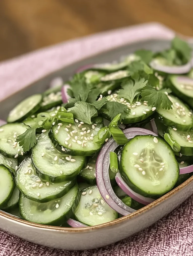 Asian cuisine is renowned for its vibrant flavors, colorful presentations, and the artful balance of taste and texture. Among the diverse array of dishes that this culinary tradition offers, salads play a crucial role, often providing a refreshing contrast to richer, heavier meals. One such salad that embodies the essence of this balance is the Refreshing Asian Cucumber Salad. This dish not only showcases the crispness of fresh vegetables but also delivers a delightful burst of flavors that can elevate any meal.