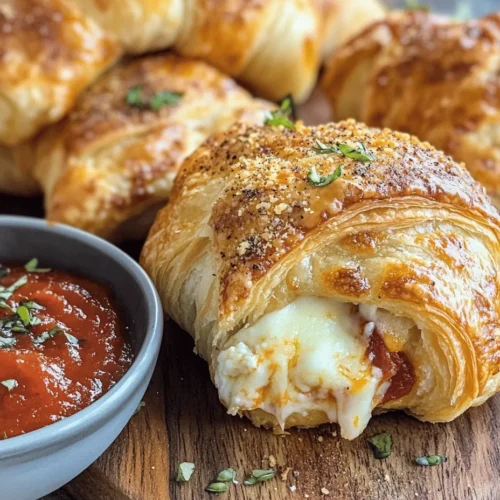 At the heart of the Mozzarella Pepperoni Croissant Rolls is the delectable combination of flaky croissant dough and savory, gooey fillings. The croissant dough serves as the perfect vessel, providing a buttery, soft exterior that contrasts beautifully with the rich, melty mozzarella cheese and zesty pepperoni. Each bite is a harmonious blend of textures that keeps you reaching for more.